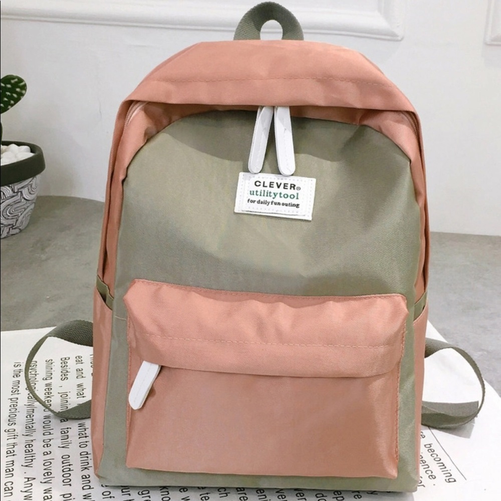 Two Toned Campus Backpack Bookbag School